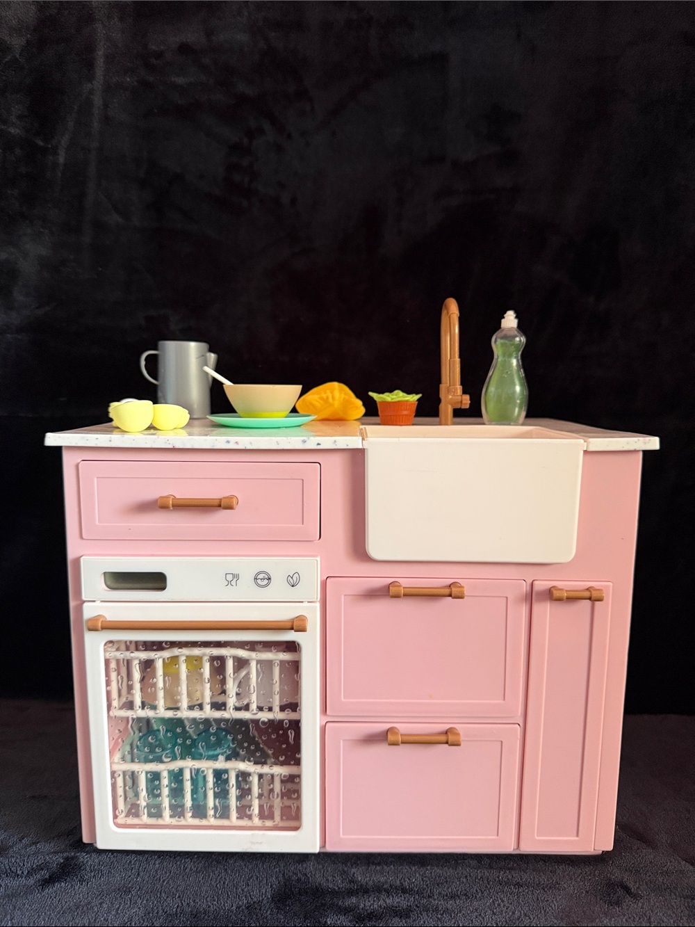 Our Generation Kitchen Cooking Island Playset Sink  Dishwasher for 18” Dolls